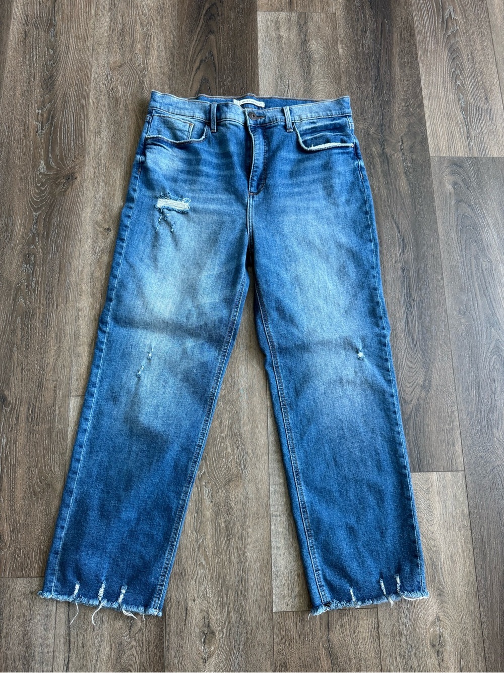 Whetherly Pierce High Rise Straight Leg Denim Jeans Women’s Size 33/16